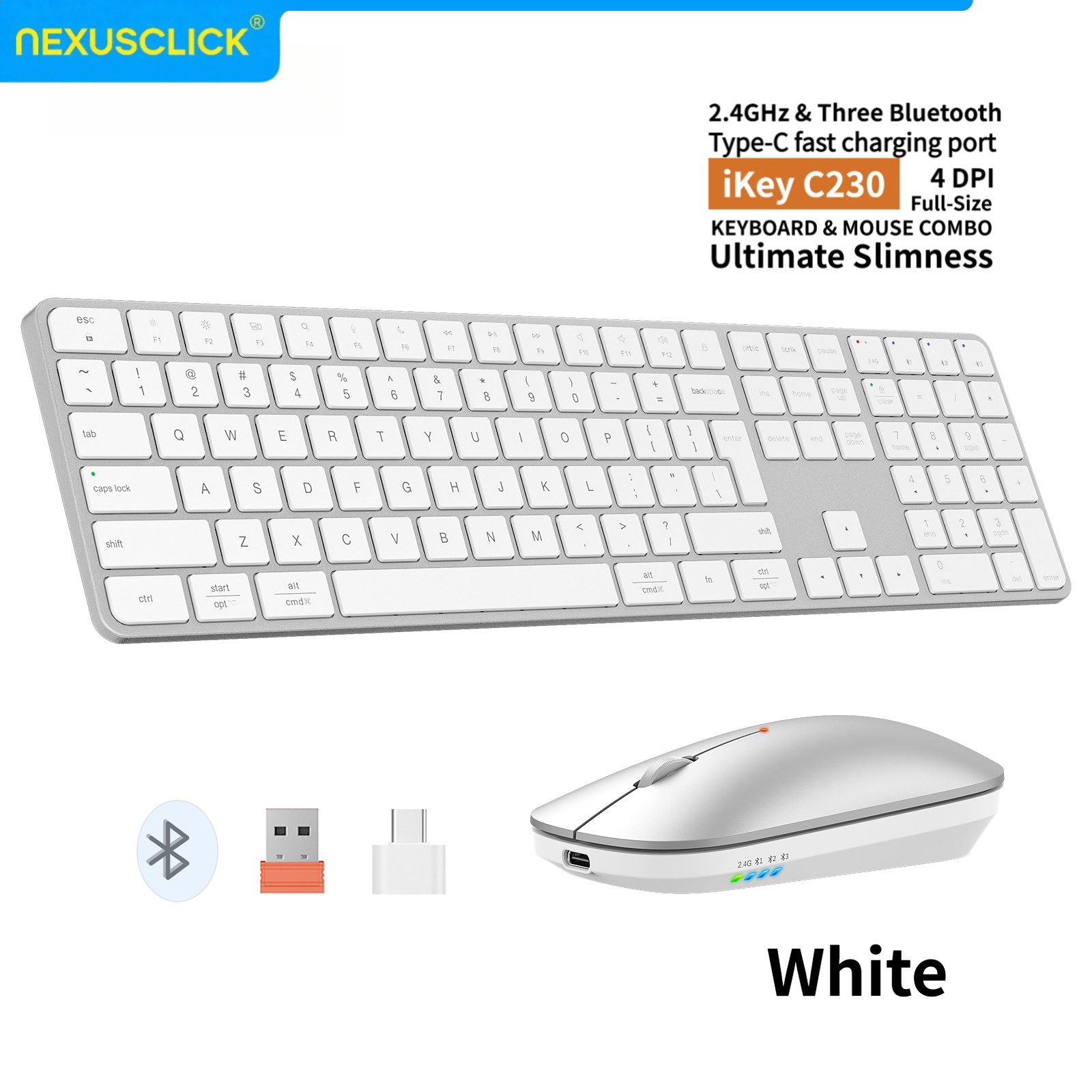 Gaming Keyboard And Mouse Combo Wireless - NexusClick Kombinasi Keyboard dan Mouse Nirkabel