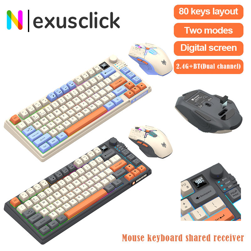 Gaming Keyboard Extension - Kombo Keyboard Mouse Premium Dual-Mode 2.4G+Bluetooth,