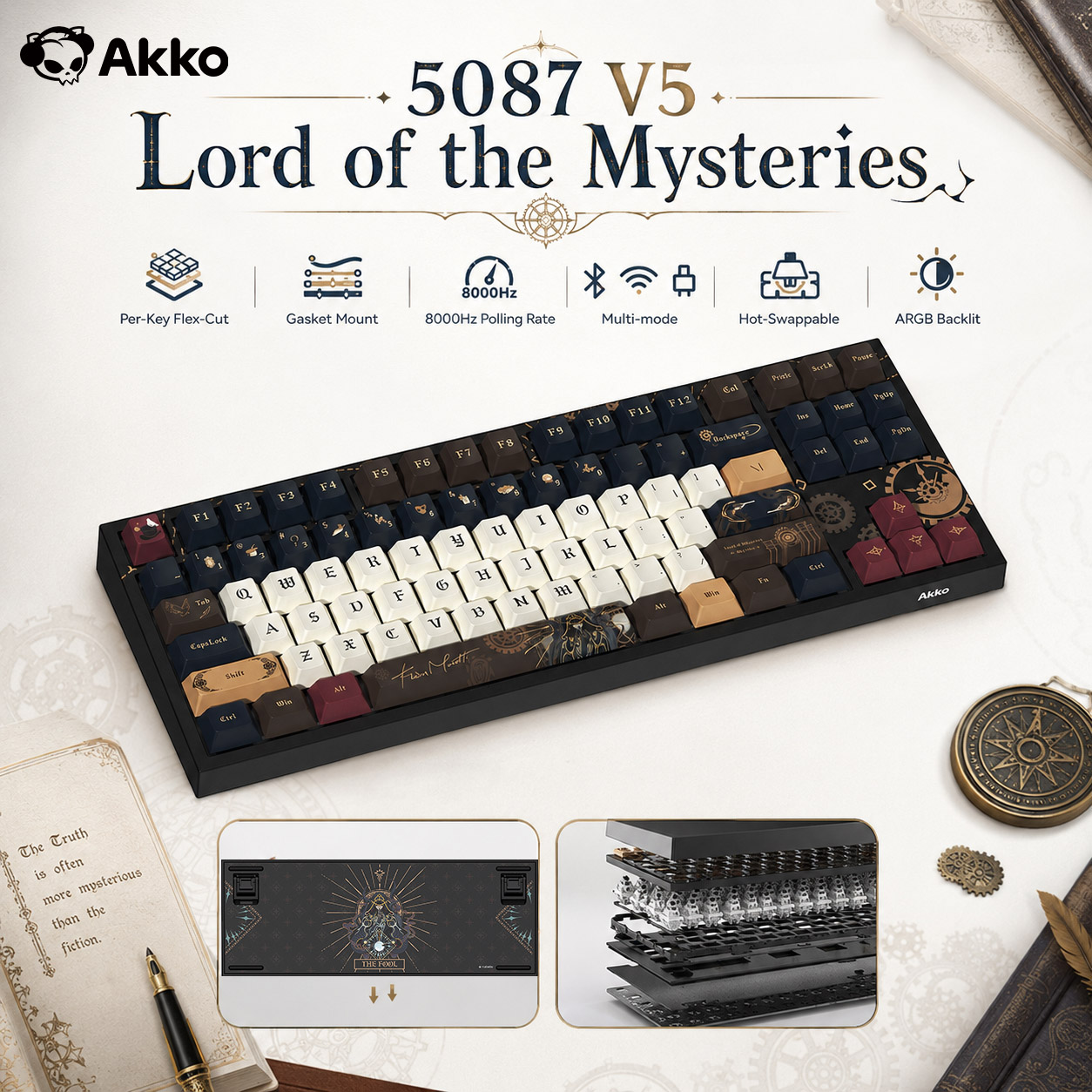 Gaming Keyboard Tkl - Akko Lord of the Mysteries Keyboard