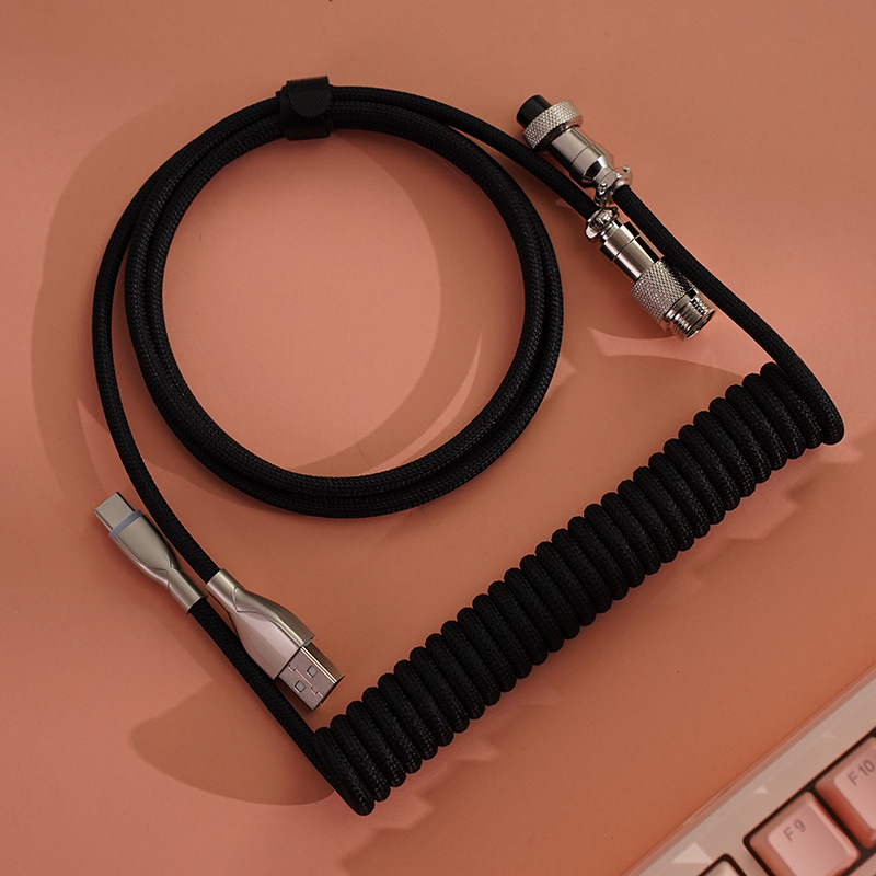 Gaming Keyboard Brand - Kabel USB Tipe C Aviator Coiling