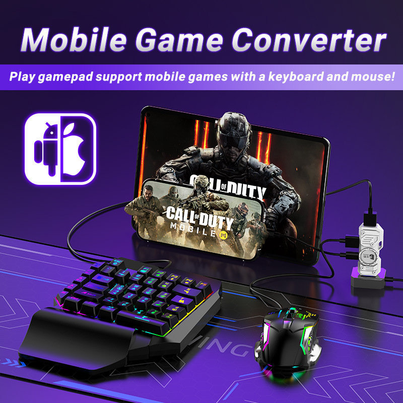 Gaming Keyboard Extension - Kit Konverter Game Mobile Mobilador Gamer