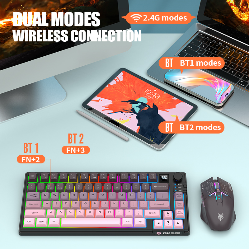 Kombo Keyboard dan Mouse Gamin - Gaming Keyboard And Mouse Combo Wireless ulasan dan harga