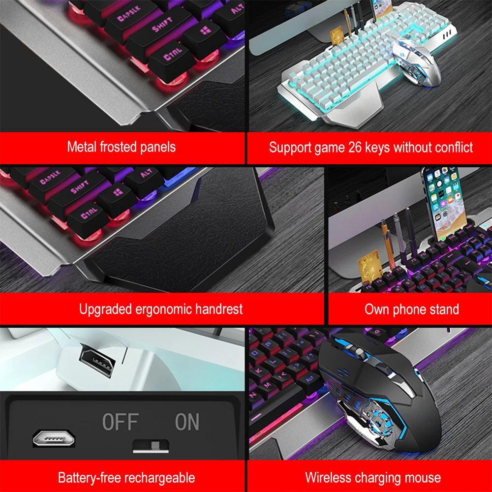 K680 papan ketik dan mouse nir - Gaming Keyboard And Mouse Combo Wireless ulasan dan harga
