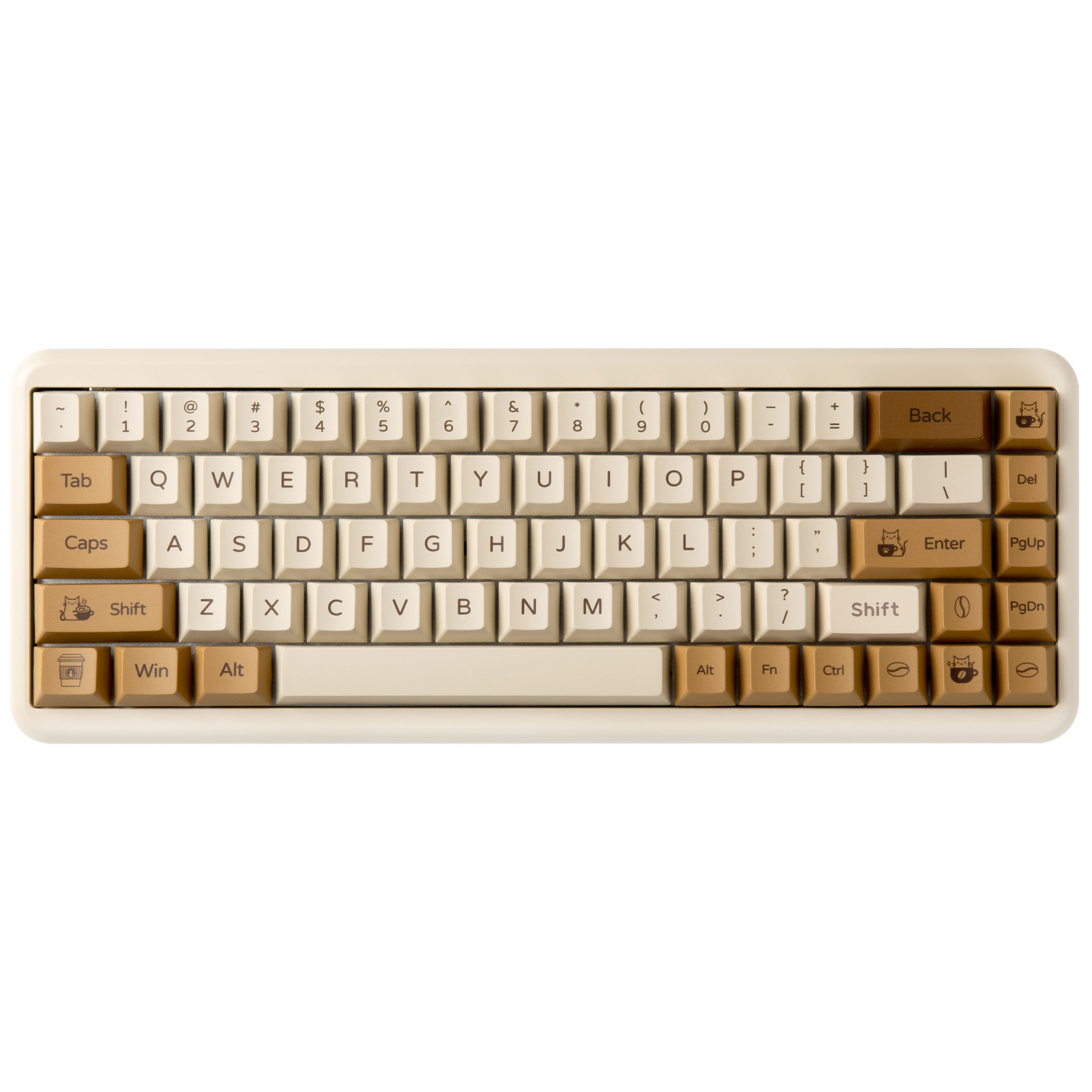 YUNZII Coffee Cat PBT Keycaps, - Gaming Keyboard Extension ulasan dan harga
