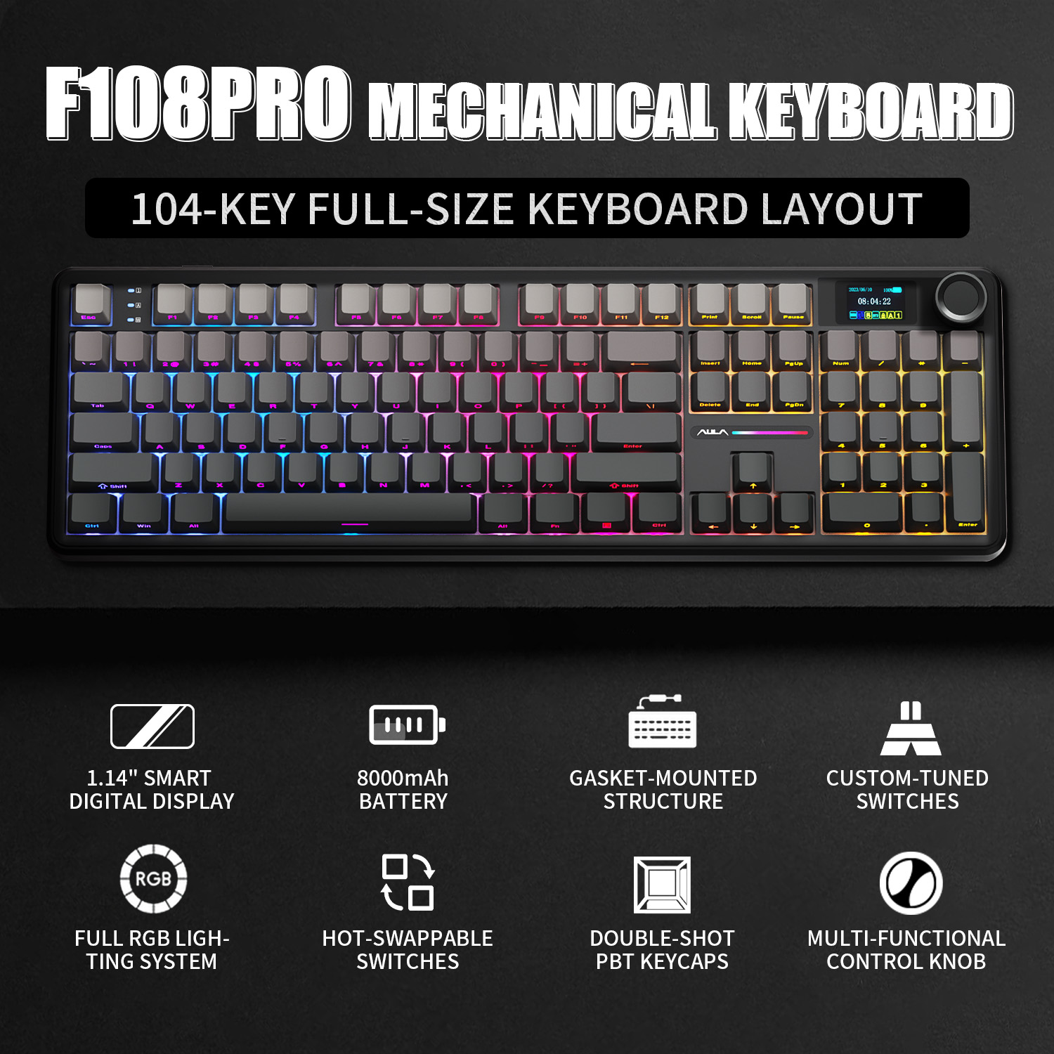 AULA F108 PRO Keyboard Mekanik - Gaming Keyboard Corsair ulasan dan harga