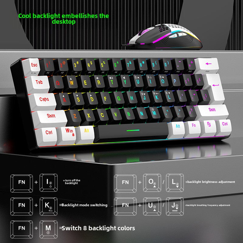 Set Keyboard dan Mouse 60% RGB - Gaming Keyboard Extension ulasan dan harga